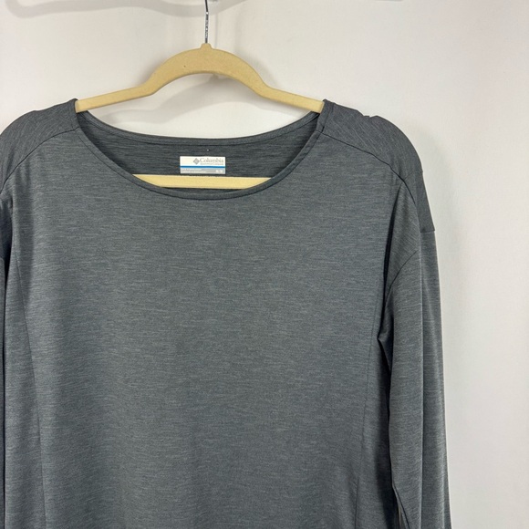 Columbia Women’s M Heather Grey Long Sleeve Shirt Lightweight Casual Relaxed Fit - Picture 4 of 10